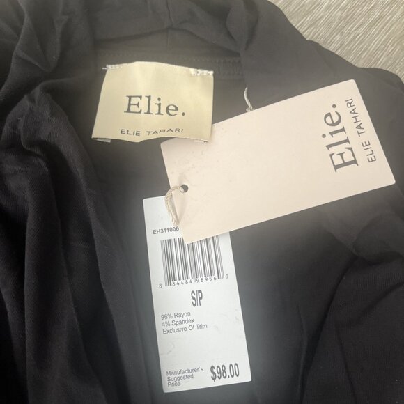 Elie Tahari Black Sleeveless V-Neck Sheath Dress Size Small Holiday Business NWT - Picture 2 of 4